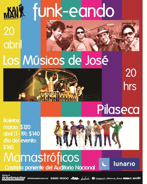 Funk-eando con los músicos de josé, pila seca y mamastroficos por @kaimanoficial 7 Flyer Noche De Funk Lunario