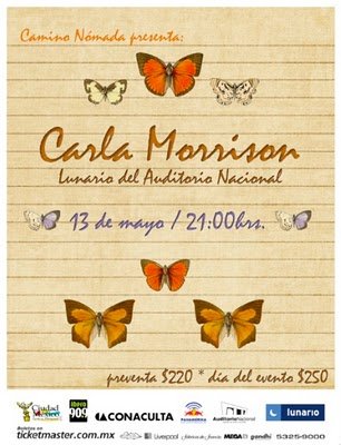 Carla Morrison en el Lunario 5 Flyer carlamorrison Lunario