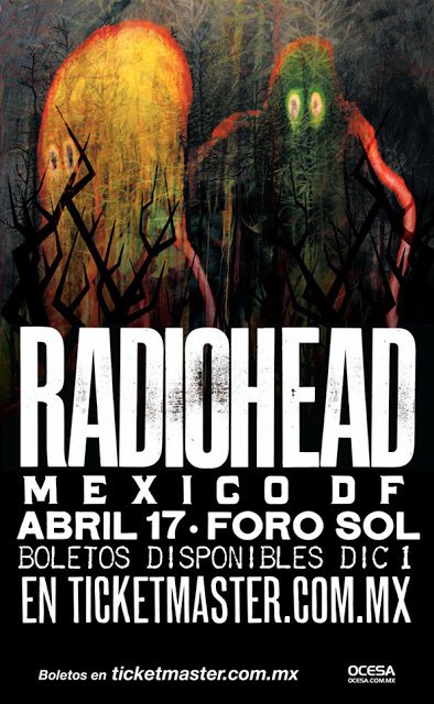 ocesa radiohead poster