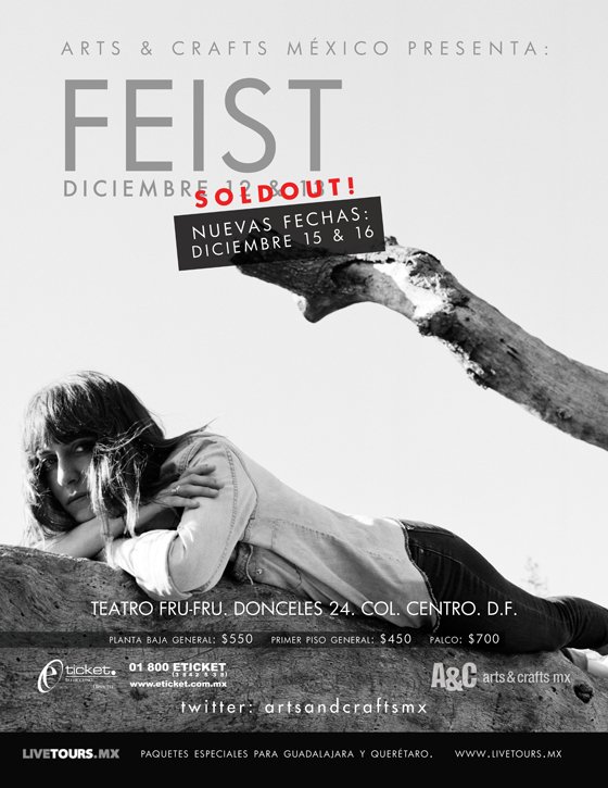 Nuevas fechas de Feist en mexico (12 y 13 Sold out) 10 poster feist2560