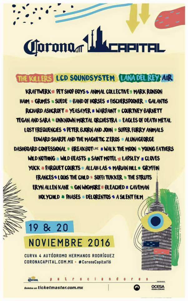 Revelación del cartel de #CoronaCapital16 10 FB IMG 1471021432859