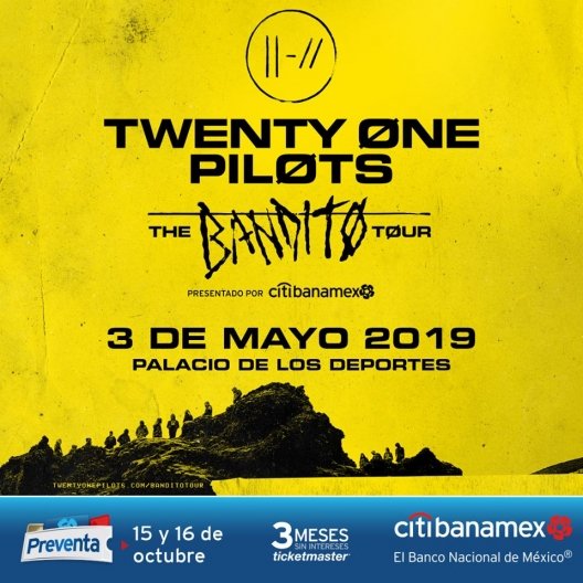 TWENTY ØNE PILØTS anuncia dos conciertos en México 9 02102018200427