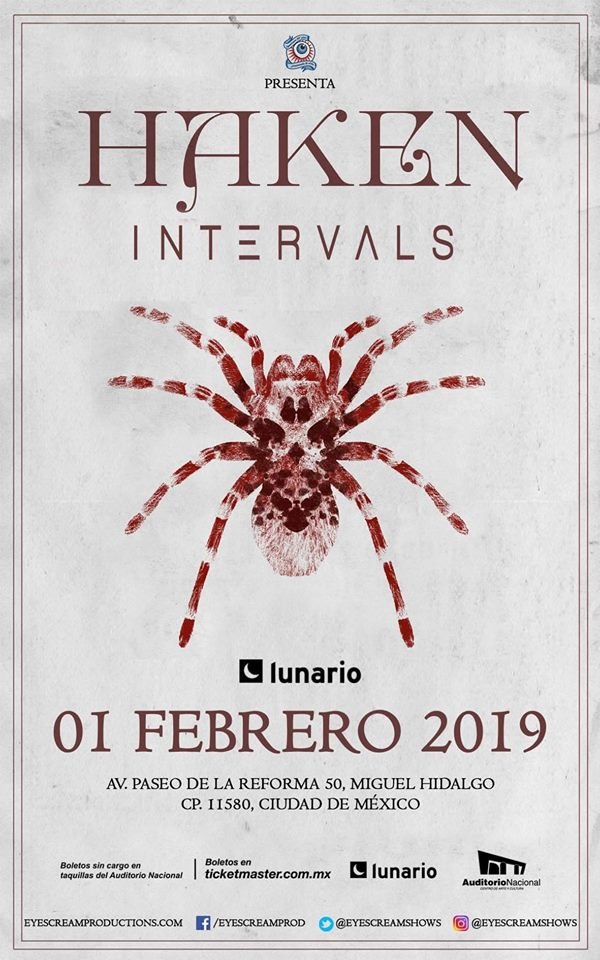 Haken e Intervals éste 1ero de Febrero del 2019 en el Lunario 5 b03f97b4 297c 4514 a973 8d56e945a25e