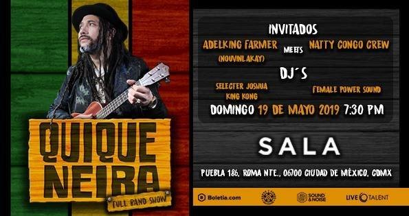 Quique Neira regresa a México Con su banda a ofrecer un gran concierto. 4 quique neira 2019 cartel sala 23453023562859836755.