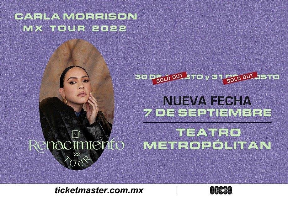 CARLA MORRISON Debido a la gran demanda, confirma una tercera fecha en el Teatro Metropólitan 9 image processing20220518 593145
