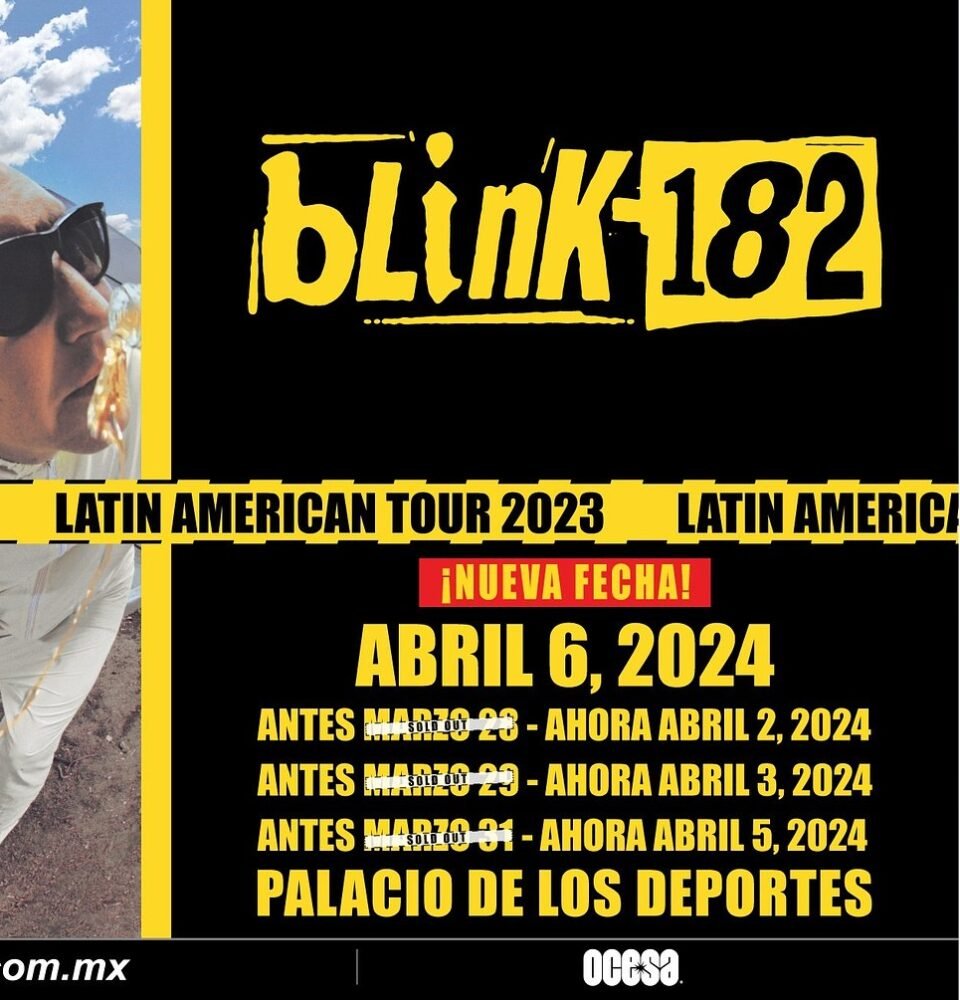 Blink-182 revela nuevas fechas de sus conciertos en CDMX y añade un concierto más 25 c2c8169754d7c463ee42ecaca4991670