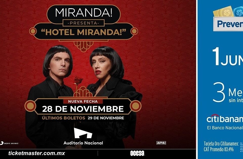 Debido al éxito, Miranda! abre otra fecha en Auditorio Nacional 26 f0517b1d4bba114eb39a141042cd8b61